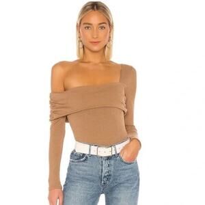 Lovers + Friends Tan Off-Shoulder Bodysuit